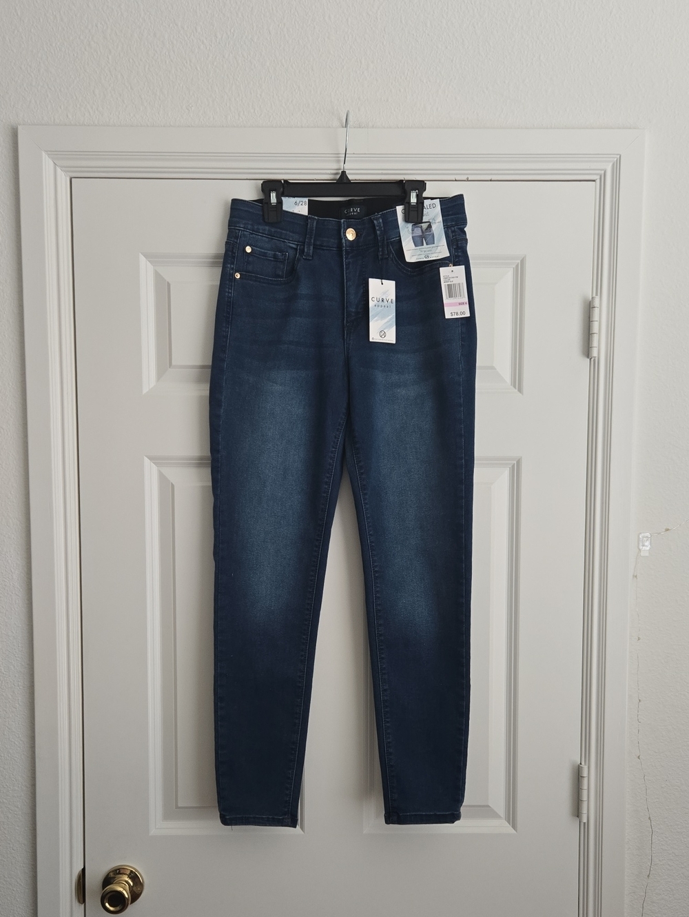 Dark Indigo Skinny Jeans with Stretch